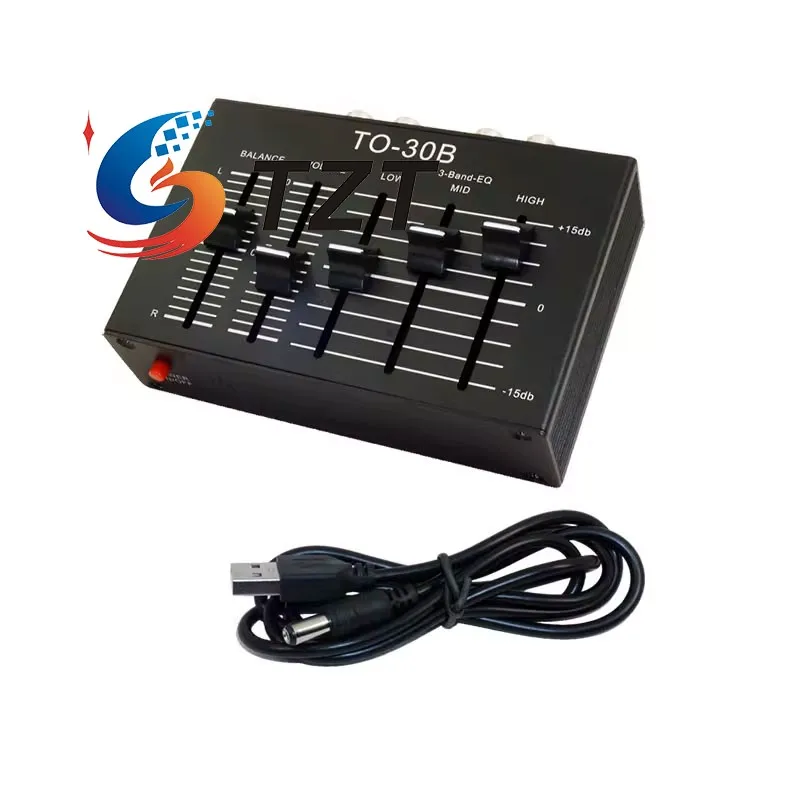 TZT TO-30B tono de Audio estéreo ecualizador de agudos/medios/bajo NE5532 amplificador operacional HiFi fuente de alimentación de refuerzo aislada integrada
