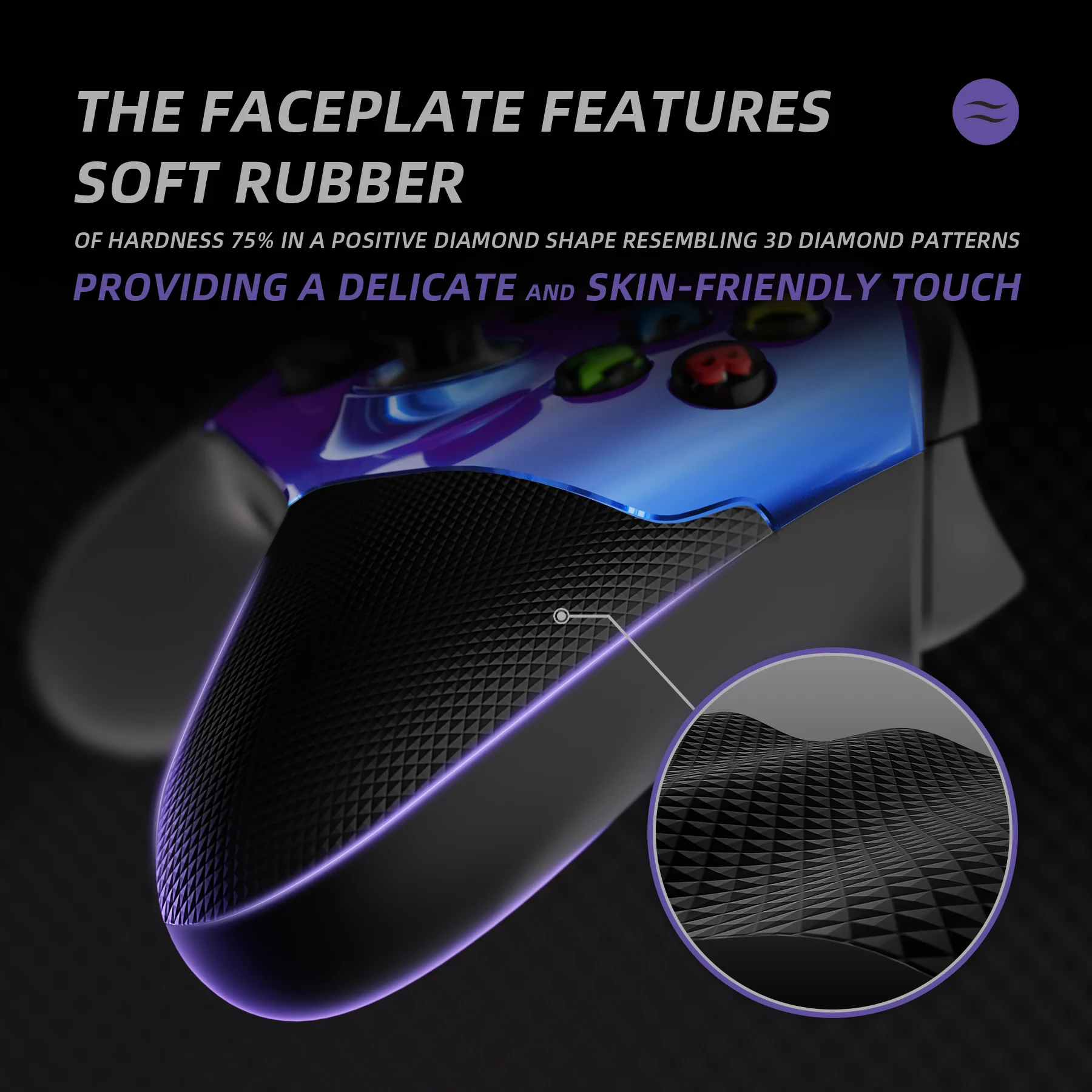 EXtremeRate-empuñadura de goma versión ASR, placa frontal con anillos de acento para Xbox Core, controlador inalámbrico - imagen 5