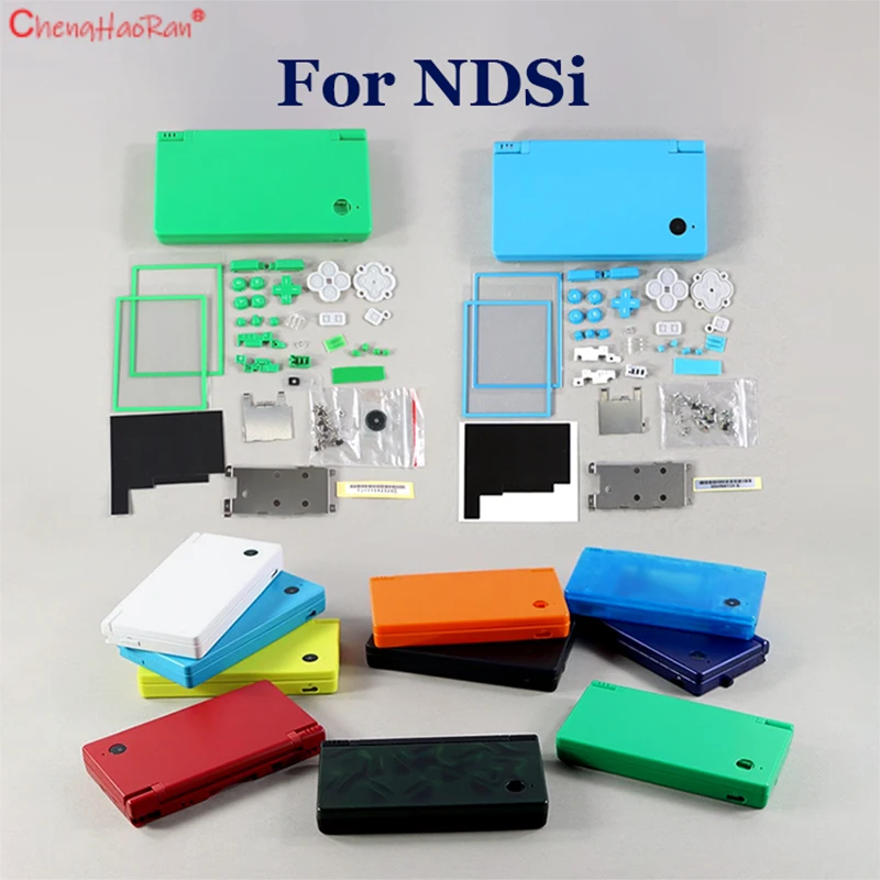 1 Juego de carcasa completa OEM de alta calidad, carcasa de repuesto para consola DSi NDSi, cubierta con Kits de botones, lente de pantalla - imagen 2