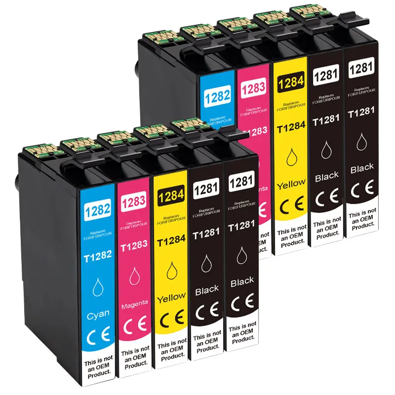 Cartucho de tinta T1281 para impresora Epson T 1281-1284 T1281XL Compatible con lápiz óptico S22 SX125 SX130 SX230 SX235W SX445W T12XL
