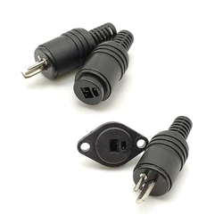 Conector DIN 2 pines para altavoz HiFi soldadura macho hembra