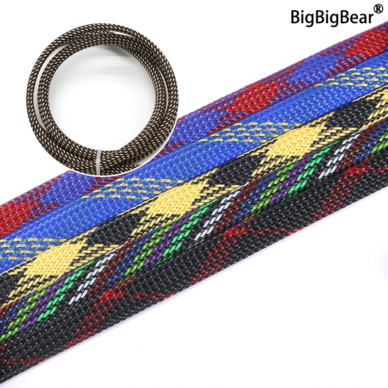 1 ~ 50m nueva funda trenzada expandible PET ajustada de alta densidad 2 4 6 8 10 12 14 16 20mm Cable funda de protección aislada - imagen 2