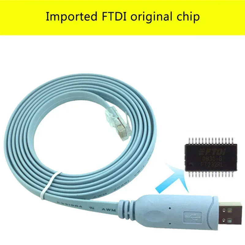 Cable de consola USB a RJ45, adaptador de serie RS232 para Cisco H3C, HP Arba 9306, Huawei Router, convertidor de vuelco, Cables de Control de interruptor - imagen 5