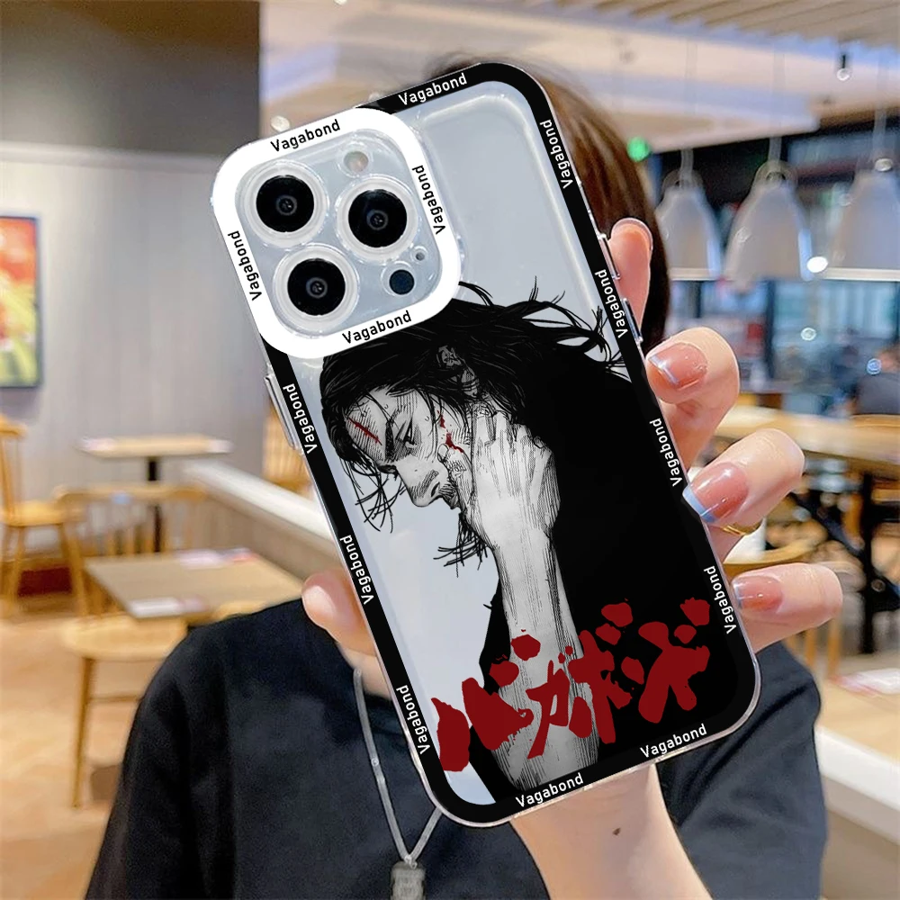 Funda de teléfono Vagabond Manga Miyamoto, cubierta transparente para Xiaomi Redmi Note 13, 12C, 11, 10C, 13C, 10s, 9, 9s, 9A, 9T, 9C, 8, 7 Pro Max, 4G, 5G - imagen 2