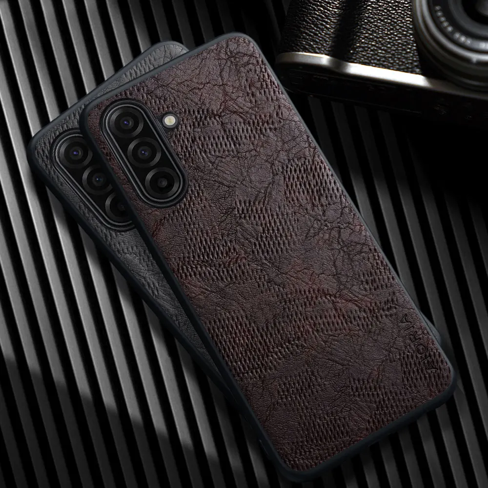 Funda de cuero para teléfono móvil Samsung Galaxy A17 A07 A13 A8 Plus 4G 5G Wind Cortex Pattern