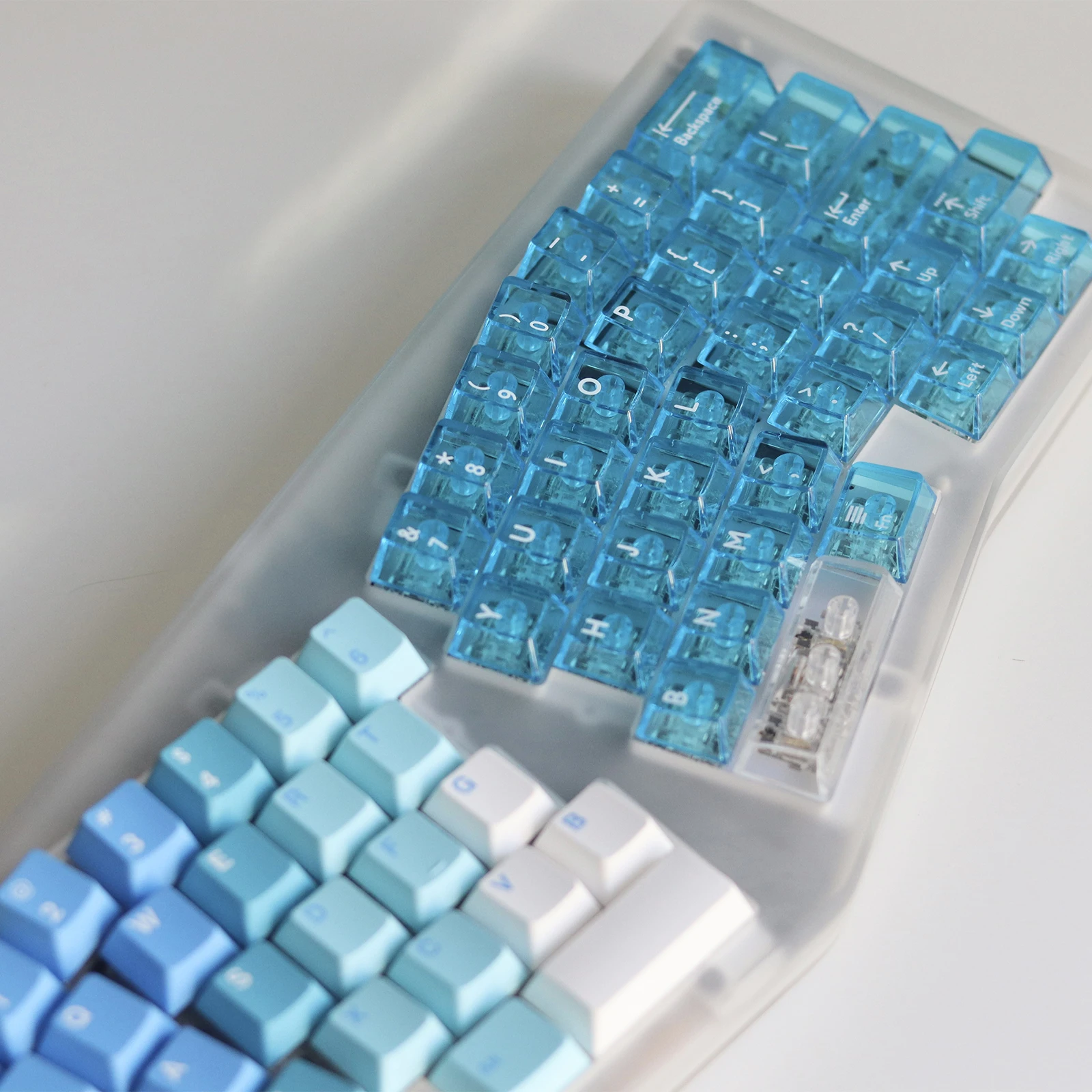 Teclas transparentes cristalinas, 149 teclas, teclas PBT para PC, perfil de cereza, sublimación de tinte, teclas personalizadas para teclado mecánico - imagen 3