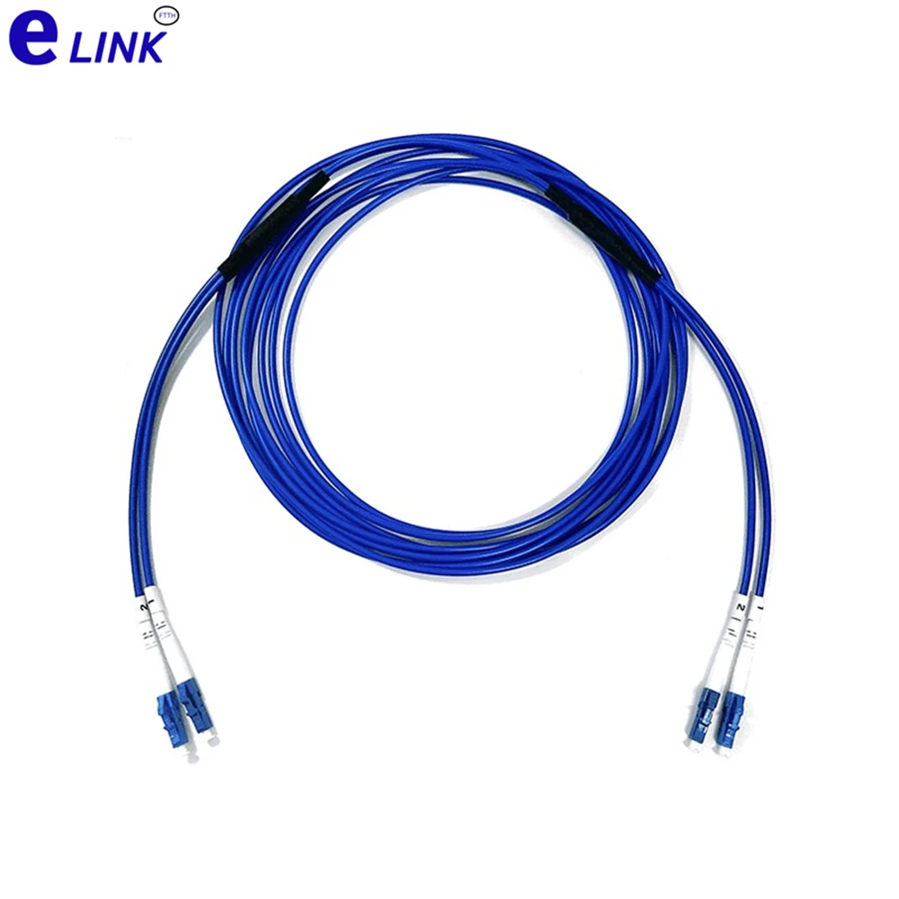 Cable de conexión de fibra 2C blindado 150m-300m monomodo 200m 2 fibra SC LC-LC FC ST APC E2000 ftth puente 2 núcleos fibra óptica DX - imagen 3