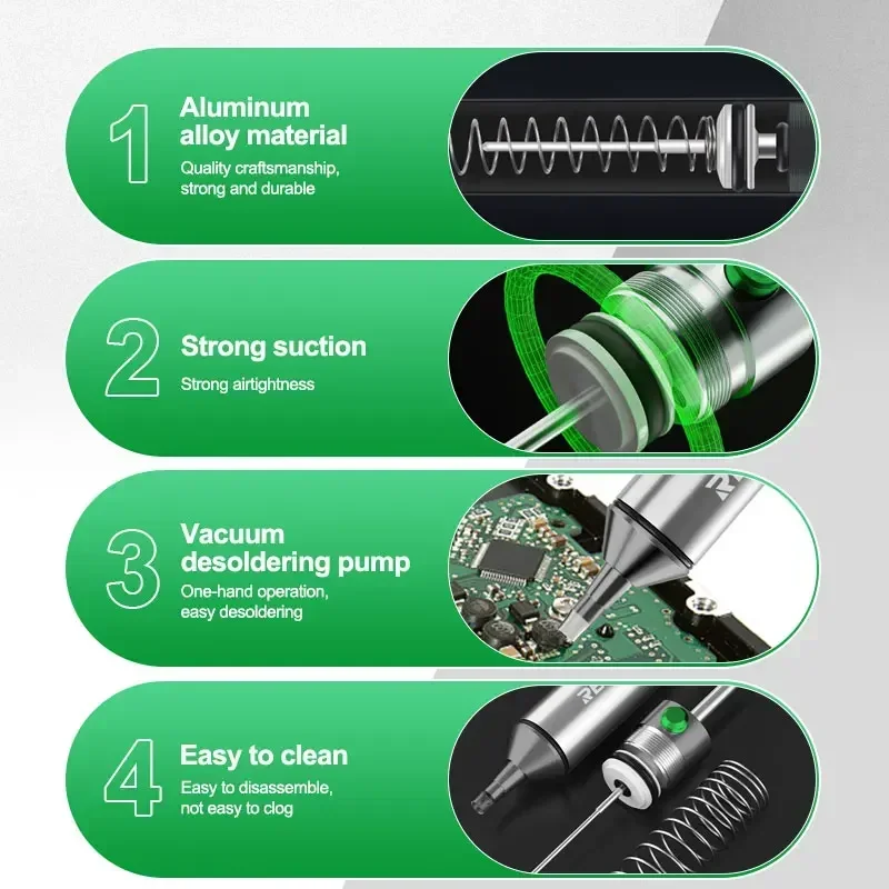 RELIFE-pistola de pasta de soldadura RL-084 Pro/Plus, herramienta de soldadura absorbente de estaño y eliminación, rebote automático, operación con una sola mano - imagen 5