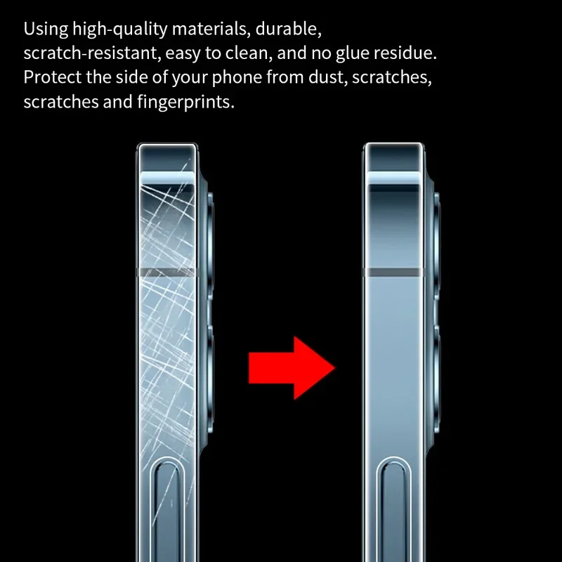 Película de marco adecuada para IPhone 13 HD, Protector de película lateral transparente mate resistente a los arañazos para IPhone 13 Pro/Max/Mini - imagen 2