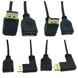 Cable Extensión DisplayPort Macho-Hembra Acodado 90° 30 cm
