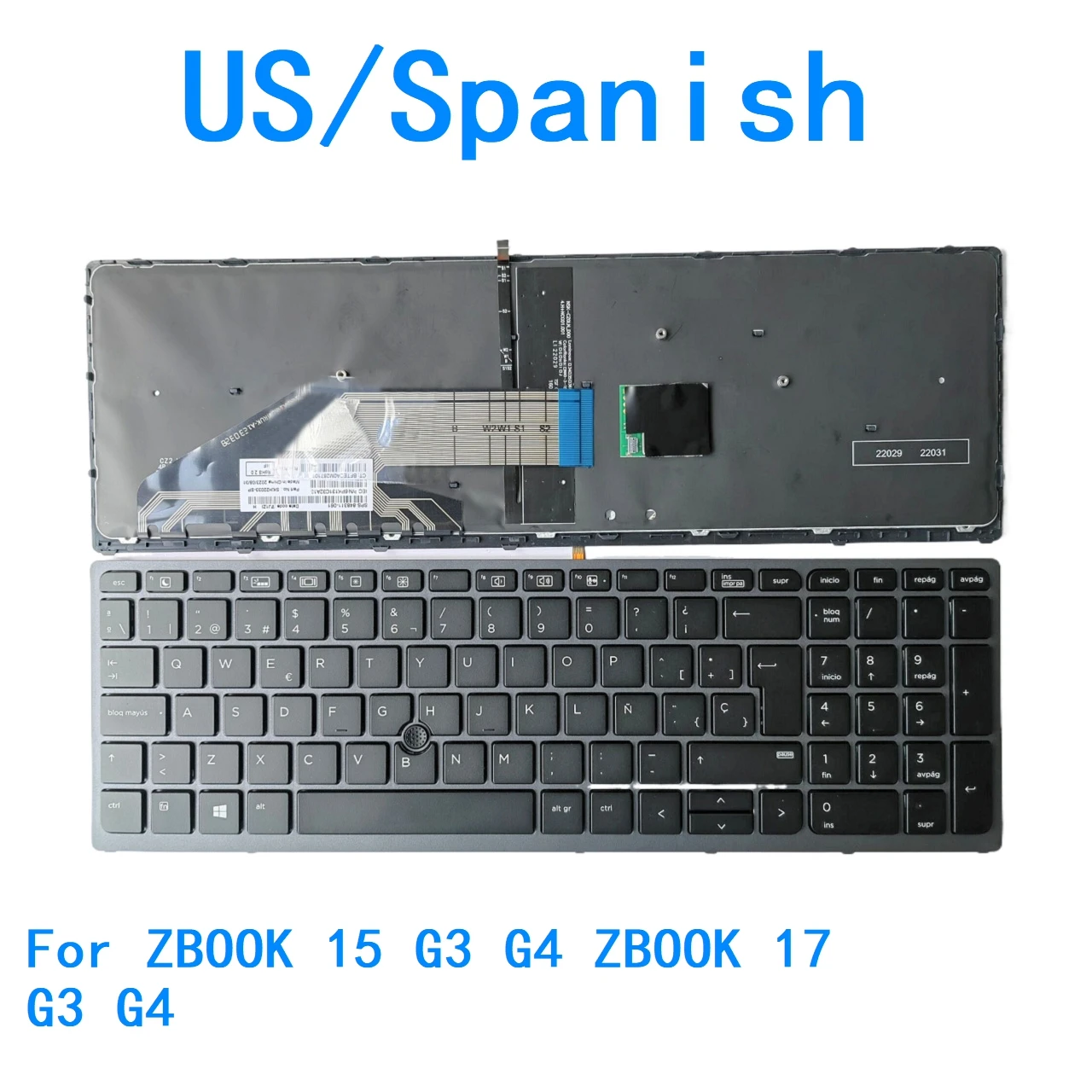 Nuevo teclado retroiluminado en idioma español de EE. UU. para HP ZBOOK 15 G3 G4 ZBOOK 17 G3 G4 Notebook teclado de repuesto para PC