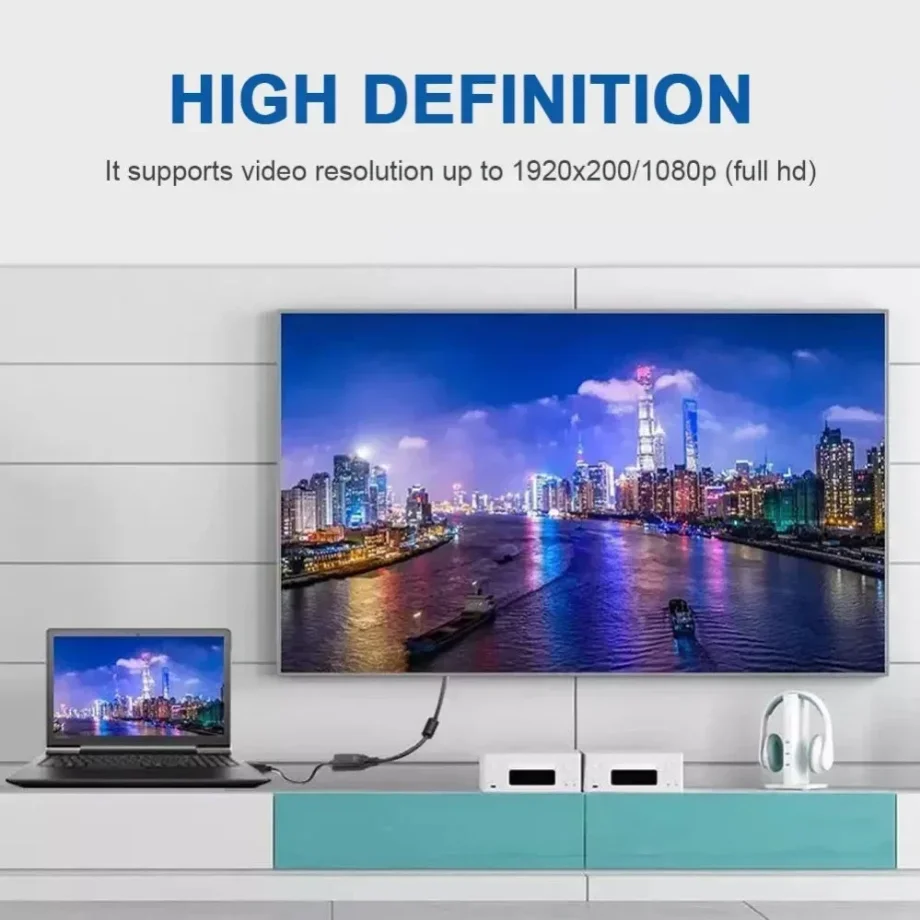 Cable adaptador 4K 1080P Compatible con DisplayPort a HDMI, convertidor de Audio y vídeo para PC y portátil, macho DP a hembra - imagen 5