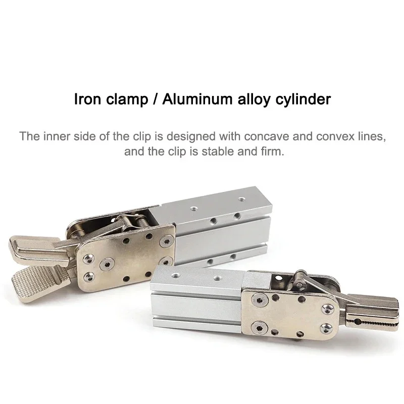 Pinza de cilindro neumático para máquinas robóticas, abrazaderas de extremo de manipulador de doble efecto de simple efecto 2015D 1615D - imagen 3