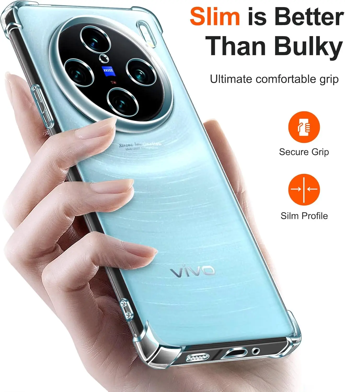 Funda de TPU a prueba de golpes de cuatro esquinas para VIVO X100 Pro X90 Pro + Plus, funda protectora transparente, Fundas Coque - imagen 5