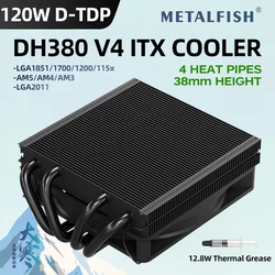 METALFISH DH380 Disipador de CPU de perfil bajo para Mini ITX