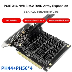 Tarjeta RAID PCIe a SATA NVMe multi-puerto alta velocidad