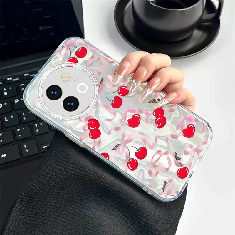 Funda con forma de flor de gato para Vivo V29 V40 Lite Y78 Y58 Y38 Y56 5G, funda para teléfono de PC con estampado gráfico bonito y colorido a la moda - imagen 5