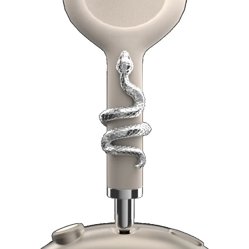 Funda negra de serpiente para Airpods Max, funda protectora para auriculares Y2k, decoración, funda para auriculares Airpods Max, accesorios para AirpodsMax - imagen 3