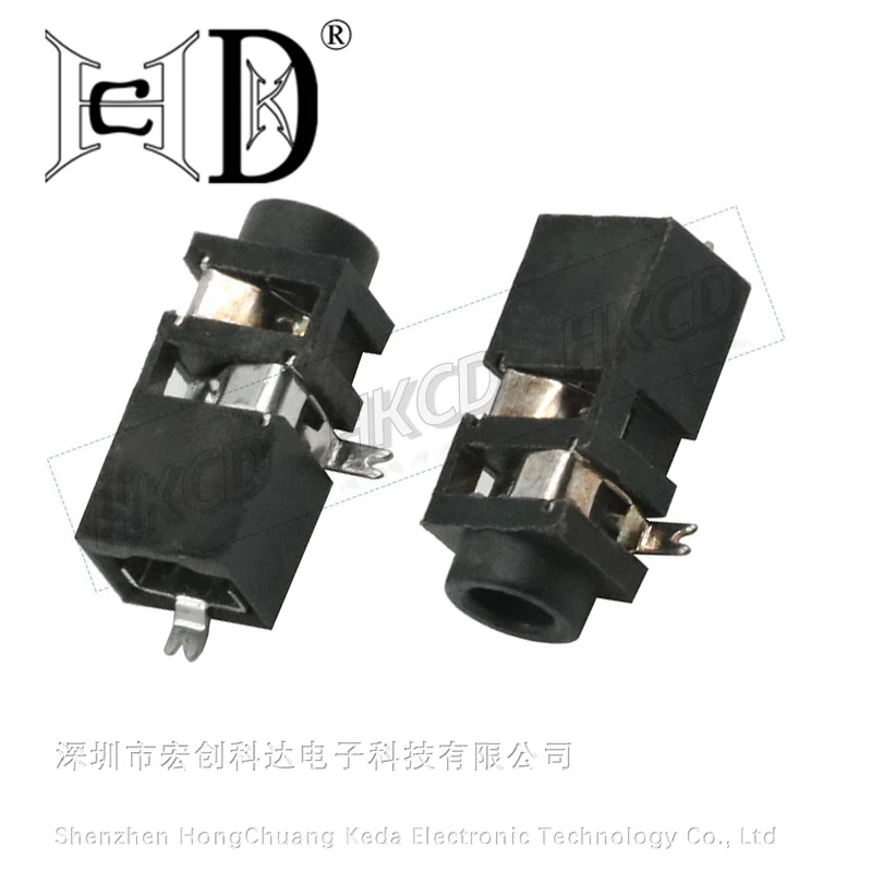 5 uds PJ-208 toma de corriente 2,5 toma para auriculares parche de 3 pies 2 pies fijos base de enchufe de 2,5 MM - imagen 3
