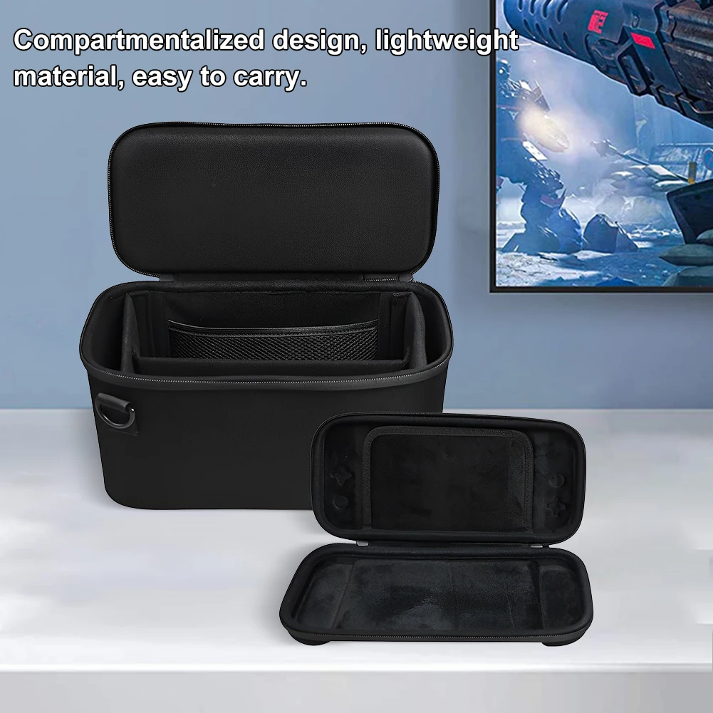 Bolsa de almacenamiento portátil, bolsa de transporte de viaje a prueba de golpes, funda para consola de juegos portátil antiarañazos 2 en 1 para consola de juegos Switch 2 - imagen 3
