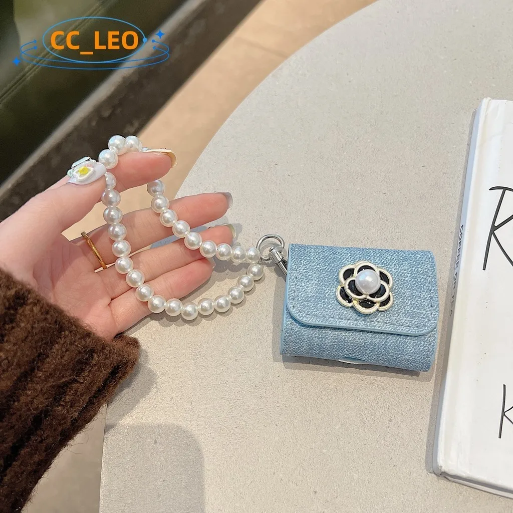 Funda protectora para Baseus AirGo, 1 anillo, AS01 AirGo, Camelia, perla, pulsera, encanto, Bowie E10/E11, funda suave, lindo Baseus M2