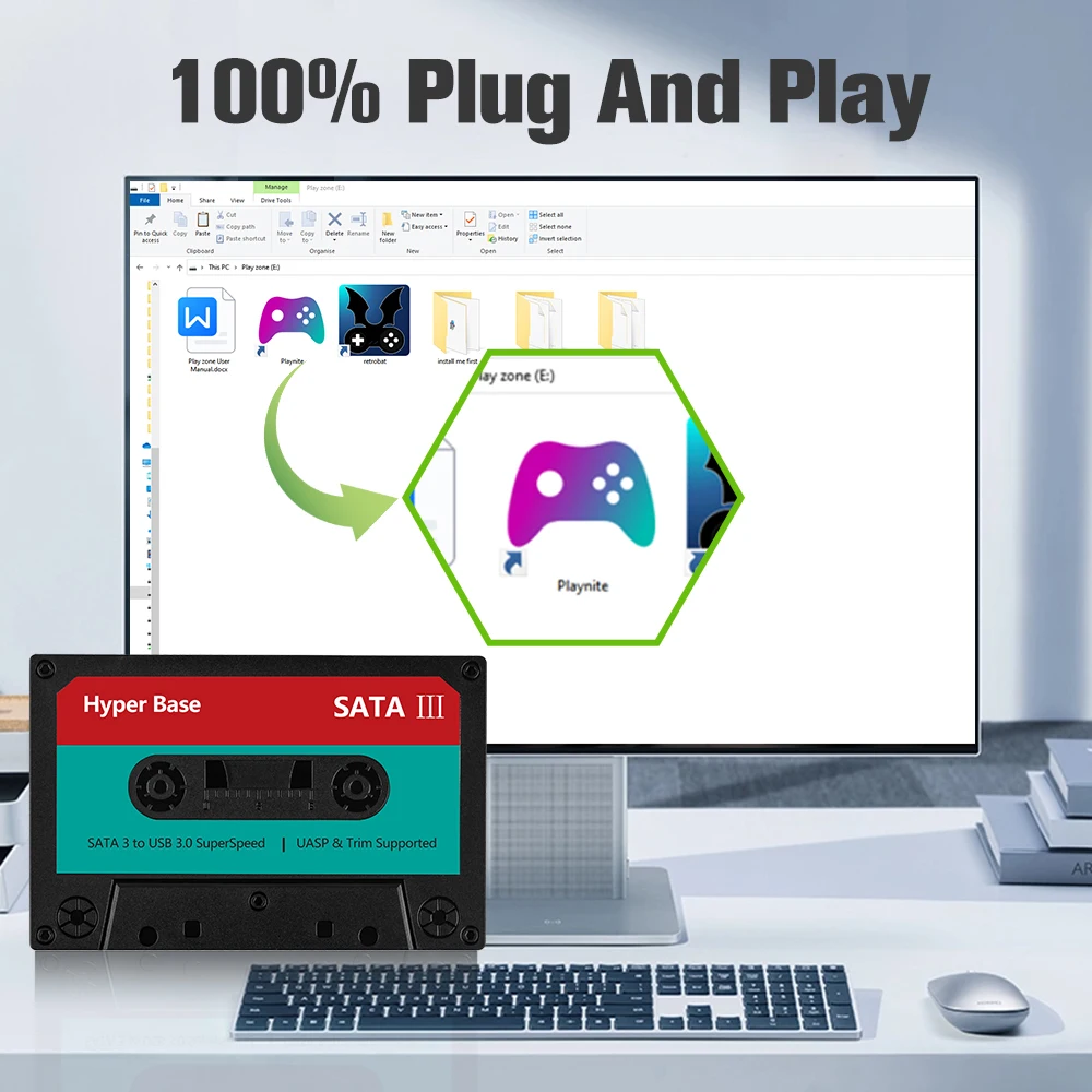 Disco duro para juegos AAA Playnite para Windows 500GB/2TB HDD para juegos con juegos de PC para consolas de juegos portátiles PS4/PS3/PS1/N64 - imagen 4