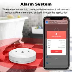 Tuya Sensor Alarma Fuga Agua ZigBee Smart Life para Cocina Baño