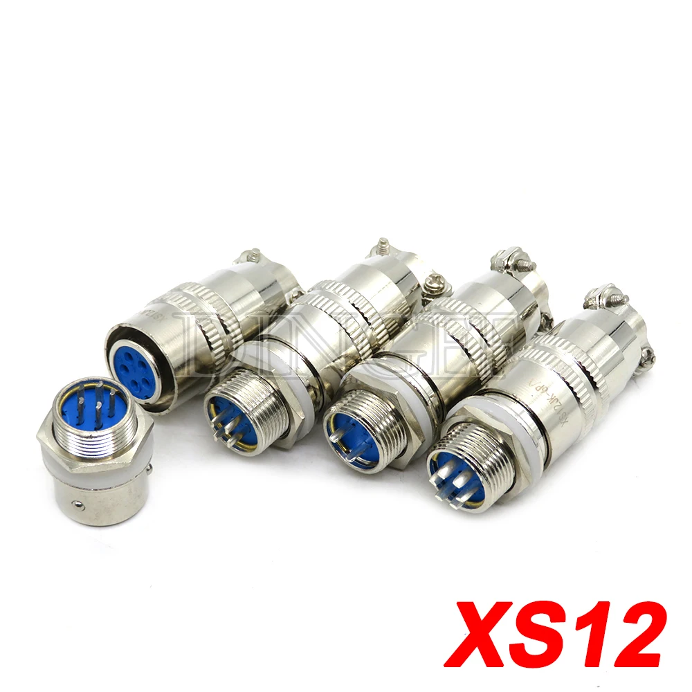 XS8 XS9 XS10 XS12 Conector de aviación conector rápido circular push-pull 2PIN ~ 6PIN contacto chapado en oro enchufe macho y hembra - imagen 5