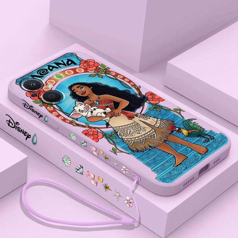 Disney princesa Cool para OPPO Find X5 X3 X2 Lite Pro Neo A5 A53 A94 4G 5G líquido cuerda izquierda funda de teléfono suave - imagen 5