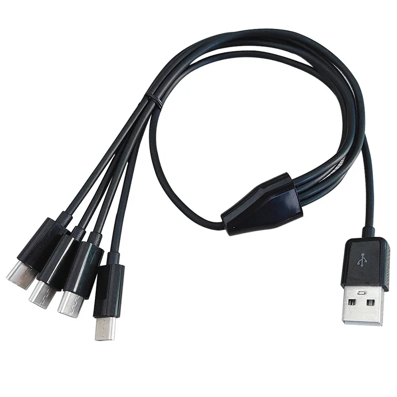 Cable de carga USB 3,1 OD 3,0 MM 50cm 4 en 1, adaptador de cargador USB a 4 tipo C, cable de alimentación 4 tipo c para teléfono inteligente, tableta y PC - imagen 2