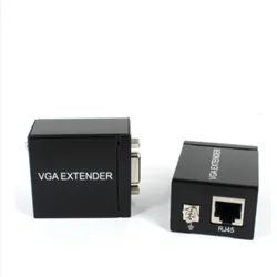Repetidor extensor VGA sobre cable cat5e/6 de hasta 60M Extensor VGA UTP funciona con la mayoría de los monitores proyectores, HDTV y panel plano