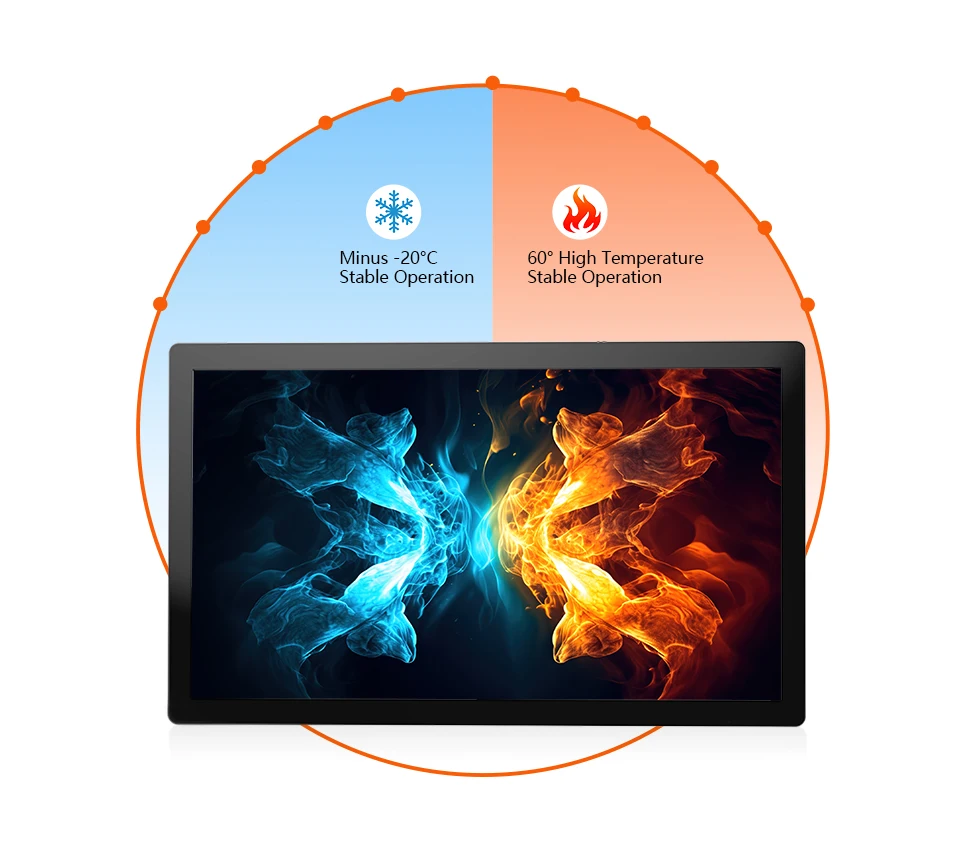 Monitor industrial táctil capacitivo de 13,3 pulgadas pantalla táctil LED IP65 resistente al agua - imagen 5