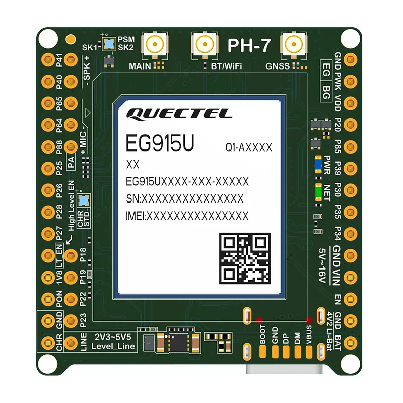 Quectel EG915U-LA Placa central LTE Cat1 módulo GSM receptor GNSS Placa de desarrollo QuecPython abierta banda B2 B3 B4 B5 B7 B8 B28 B66 - imagen 2
