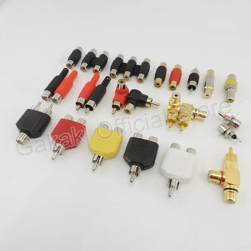 Conector RCA macho hembra Jack Plug M/F 2RCA 3RCA adaptadores para cámara CCTV AV Video Audio - imagen 3