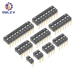 Interruptor Palanca DIP SMD 2.54mm – 10 Posiciones – Negro Dorado