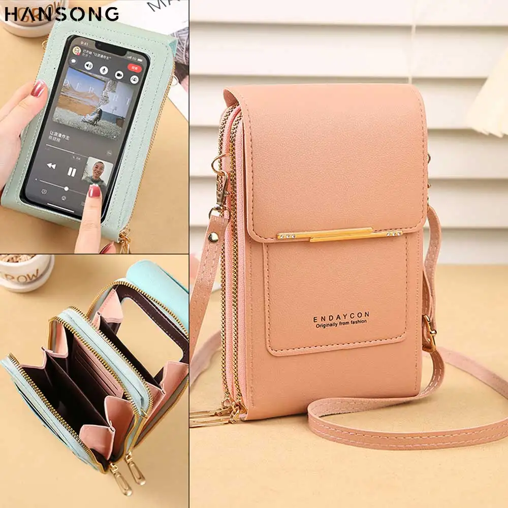 Bolso para teléfono con pantalla táctil para mujer, lindo bolso cruzado para transportar teléfonos móviles, bolso para llaves de moda - imagen 5