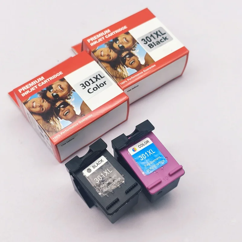 2 cartuchos de tinta negros de 2 colores 301 XL 301XL para impresora de inyección de tinta HP Deskjet 1000 1010 1050 1050A 2050 2050A 2540 Envy 4500 - imagen 2