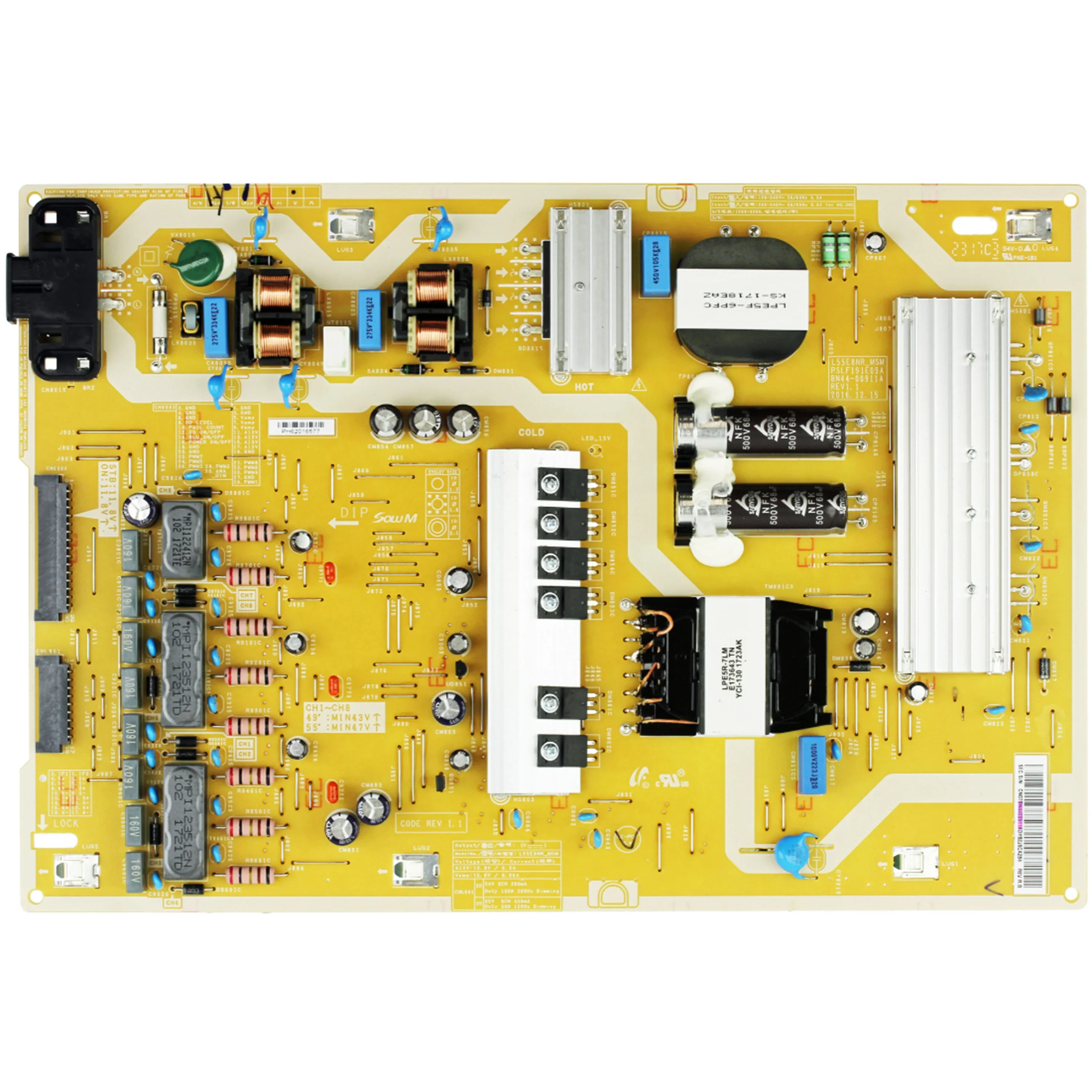 BN44-00911A L55E8NR_MSM PSLF191E09A La placa de alimentación es para UN55MU9000FXZA UN49MU800DFXZA UN55MU800DFXZA UN55MU8000FXZA TV