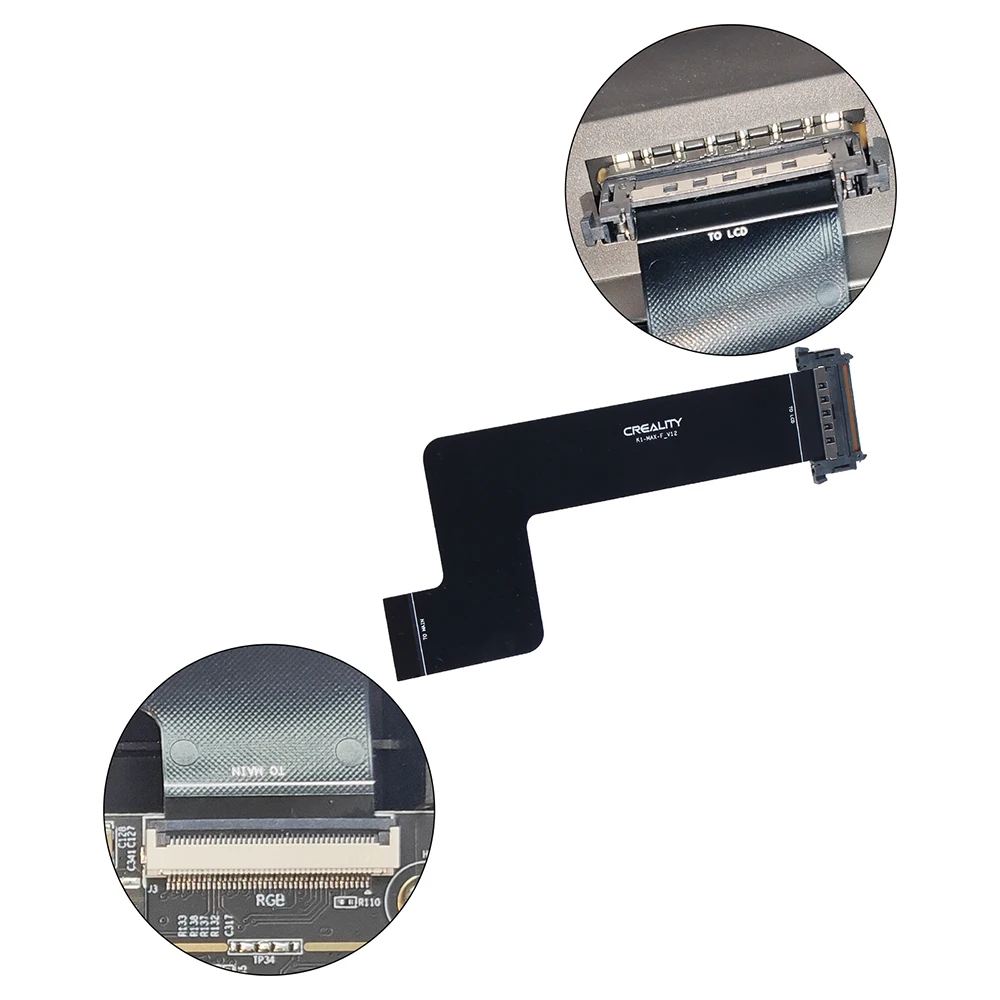 Para Creality K2 Plus/K1/K1C/Ender 3V3 Cable de conexión de pantalla Cable FPC negro L162mm accesorios de impresora 3D - imagen 4