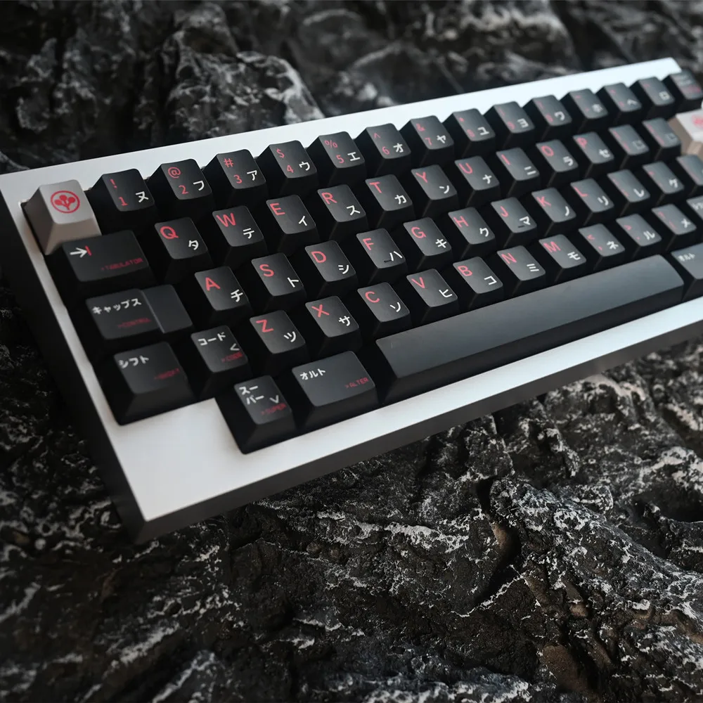 Teclas PBT personalizadas negras para teclado mecánico Outemu Gateron Mx Switch, perfil de cereza, subcama de tinte japonés, 142 teclas - imagen 5
