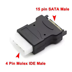 Adaptador de corriente Molex IDE a SATA macho para disco duro