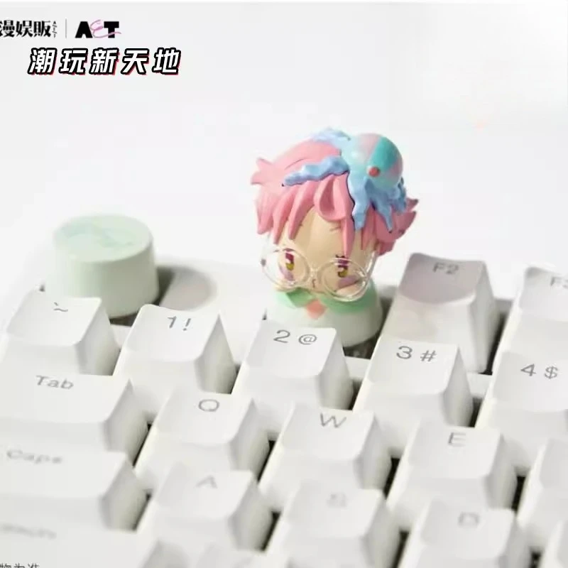 Senyuman-caja ciega de escenario con forma especial, tapa de tecla personalizada de animación de Anime, serie de dibujos animados para bebé, tapa de llave mecánica, juego aleatorio de la suerte - imagen 3