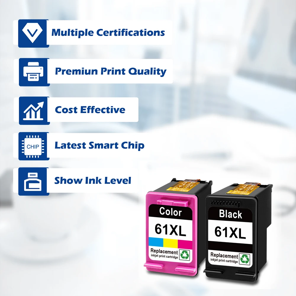 ShinColor-cartucho de tinta para impresora hp 61, recambio de tinta para impresora HP61, HP61XL, HP Deskjet 1010, 3000, 4500 - imagen 4