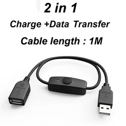 Cable USB 2.0 con Interruptor Encendido/Apagado LED - Raspberry Pi