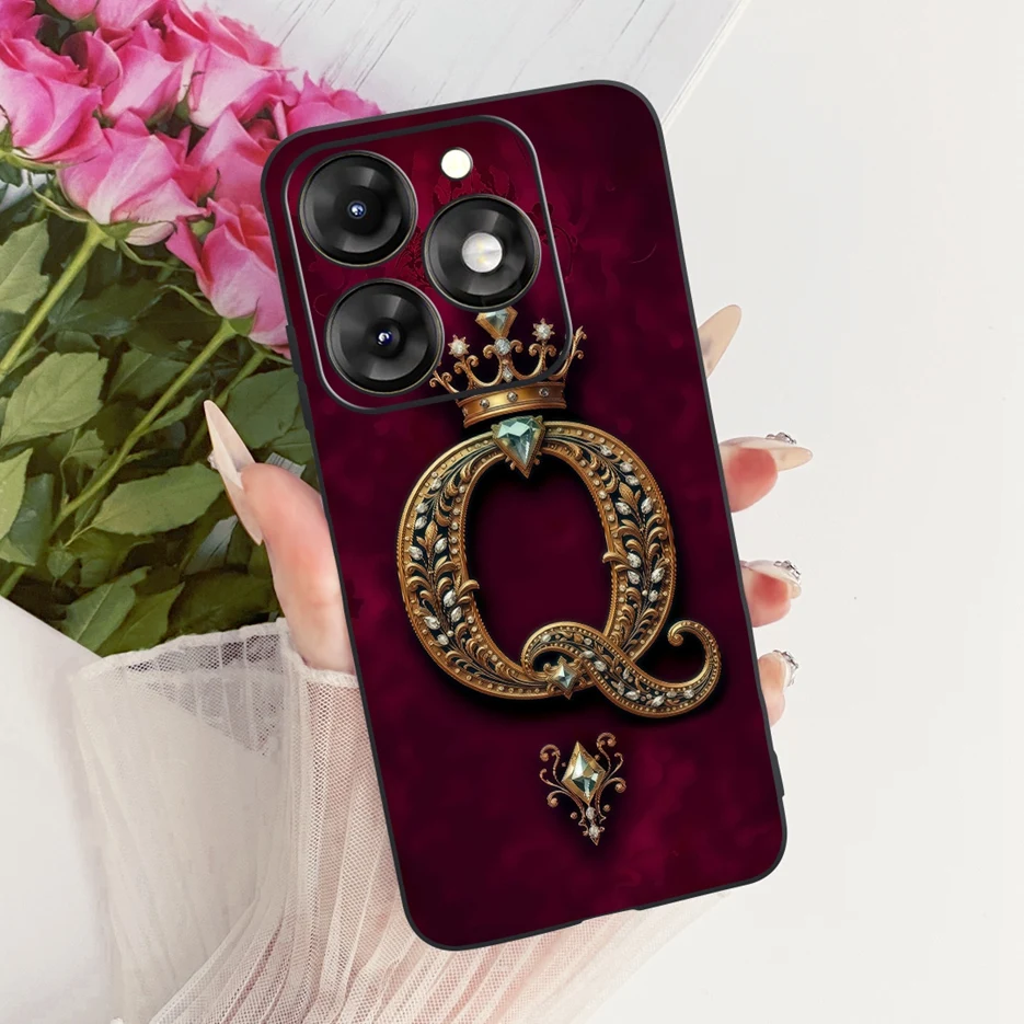 Para Itel A70 funda A665L Linda corona letras cubierta a prueba de golpes suave TPU funda de teléfono para Itel A60s A 60 ItelA60 ItelA70 Fundas parachoques - imagen 5