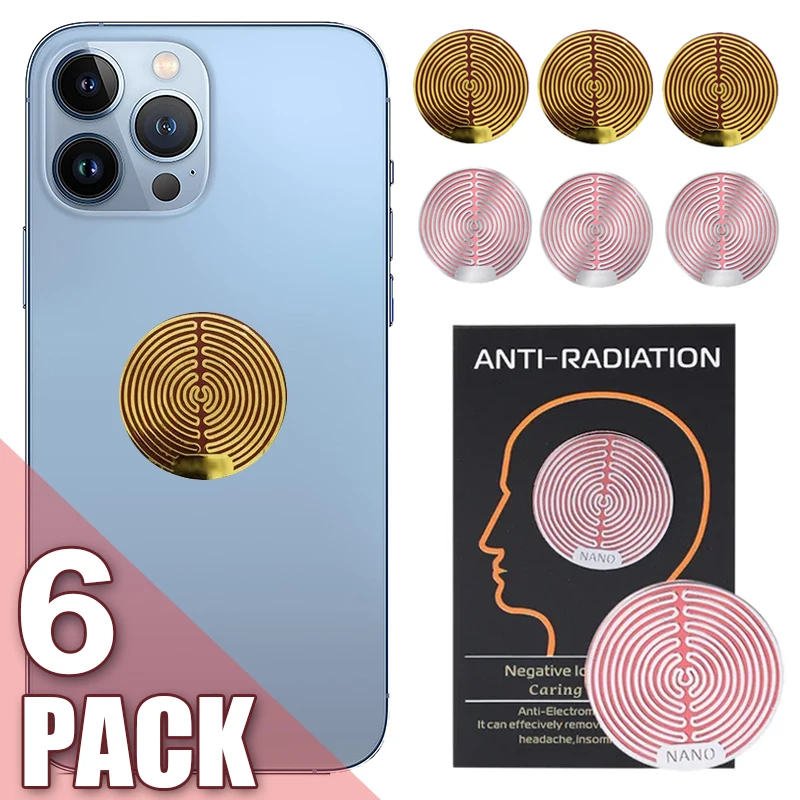 Pegatinas de Metal antiradiación para teléfono móvil, portátil, tableta, protectores EMF de radiación universales, accesorios para dispositivos electrónicos