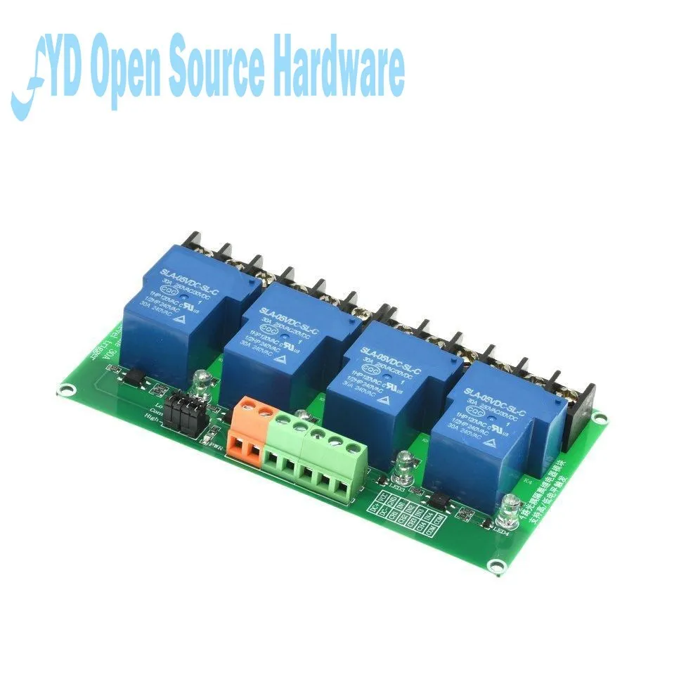 Módulo de relé de 1, 2, 4 y 8 canales, 30A, con aislamiento optoacoplador, 5V, 12V, 24V, compatible con disparador Triger Alto y Bajo - imagen 4