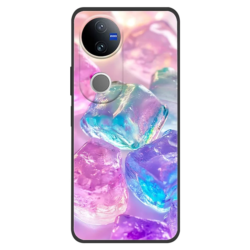 Funda de mármol para Vivo V50 5G, funda trasera de silicona pintada encantadora, funda protectora anticaída para Vivo V2427 V 50 - imagen 5
