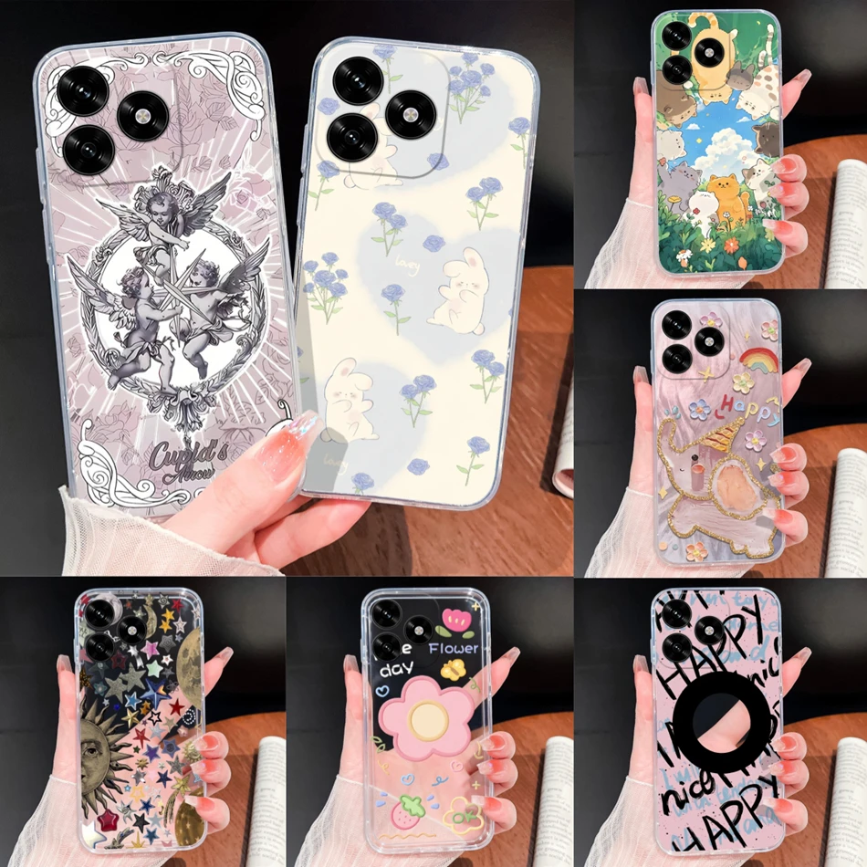 Para Honor X5C X5B Plus X5 Funda varios estilos suave TPU Funda trasera de silicona transparente para teléfono Honor X 5c Funda ligera anticaída