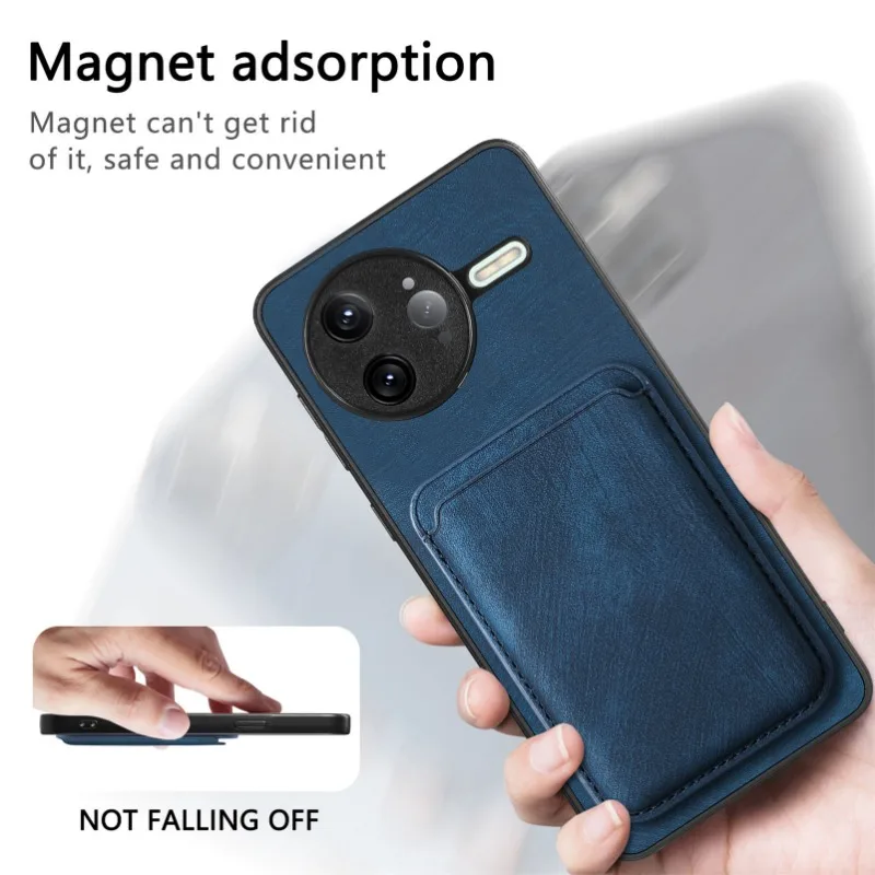 Para POCO F7 Pro funda magnética Magsafe con bolsillo para tarjetas para Xiaomi POCO F7 Ultra F7Pro desmontable 2 en 1 funda de cuero para teléfono - imagen 4